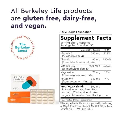 Berkeley Life Professional - Nitric Oxide Booster & Support Supplement with Organic Beetroot Berkeley Life Au supplements