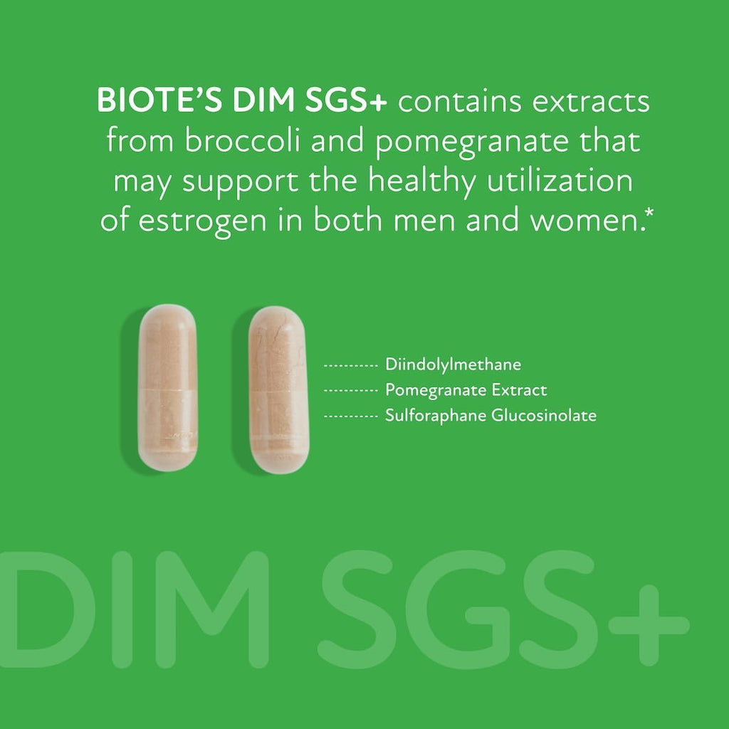 Biote Nutraceuticals - DIM SGS + - Hormone + Detox (60 Capsules) Biote Au supplements