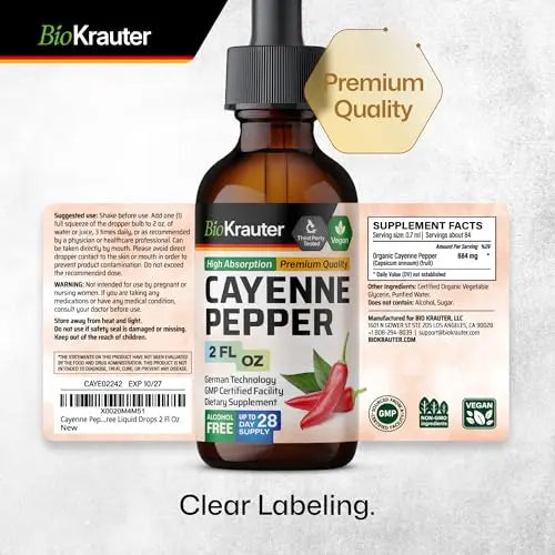 MAUWE HERBS Cayenne Pepper Supplement - Organic Cayenne Pepper Tincture MAUWE HERBS Au supplements