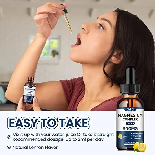 (2 Pack) Magnesium Glycinate, Citrate, Malate Liquid Drops-Triple Magnesium Complex dilib Au supplements