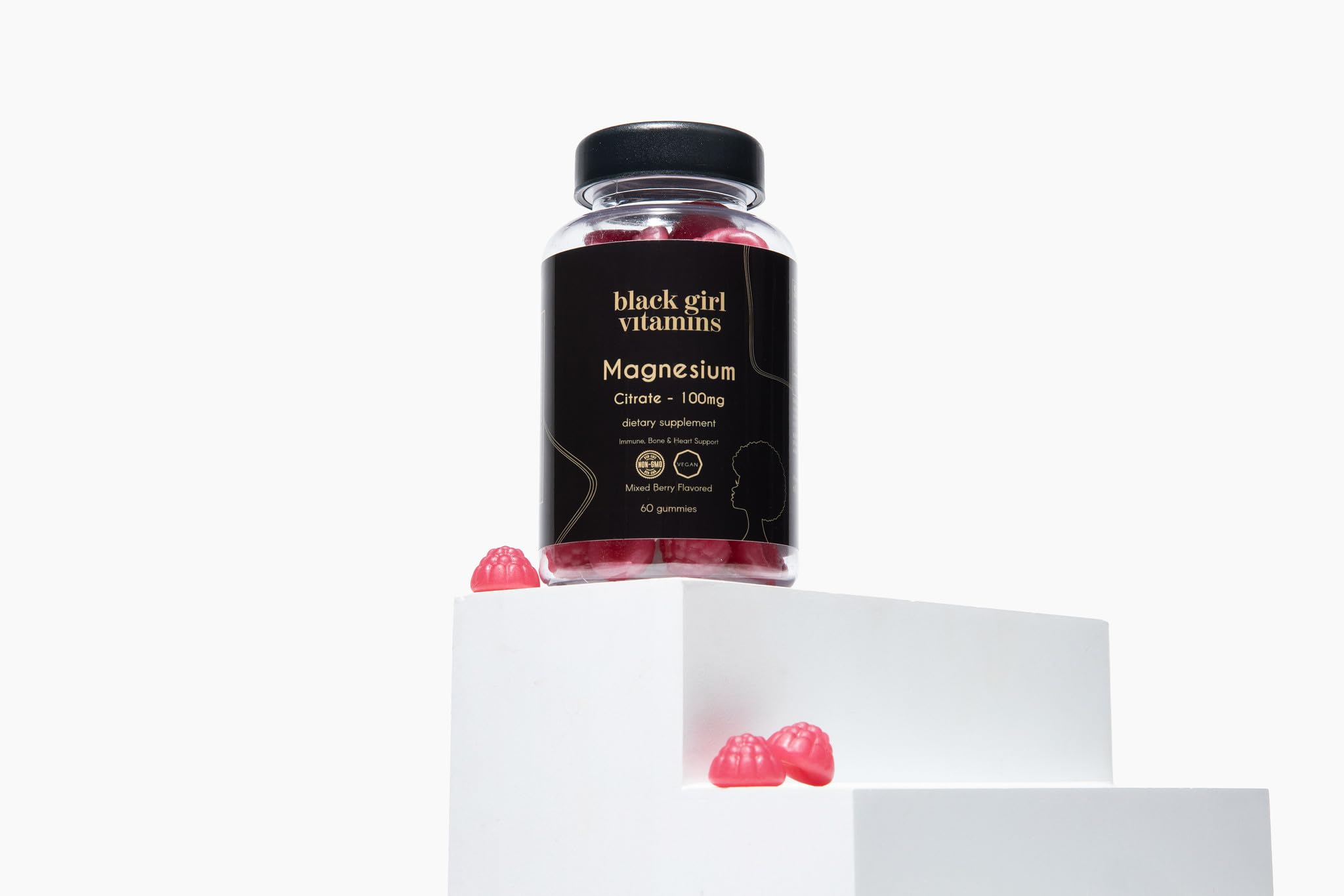 Black Girl Vitamins - Magnesium Gummies, for Sleep, Immunity, and Bone Support. Magnesium Citrate Supplement