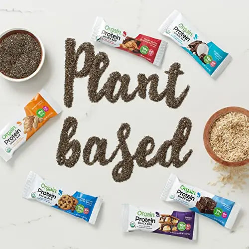 Orgain Organic Vegan Protein Bars, Peanut Butter - 10g Plant Based Protein Orgain Au supplements