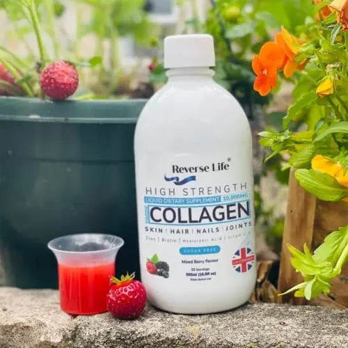 Reverse Life Marine Collagen Liquid Supplement Drink - High-Strength 10,000mg Hydrolysed Peptide Infused Reverse Life Au supplements