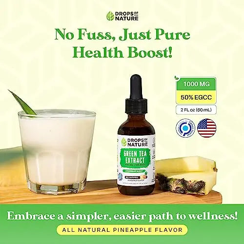 Green Tea Extract - 1000mg - 50% EGCG - Green Tea Liquid Drops, 4x more Powerful than Drops Of Nature Au supplements