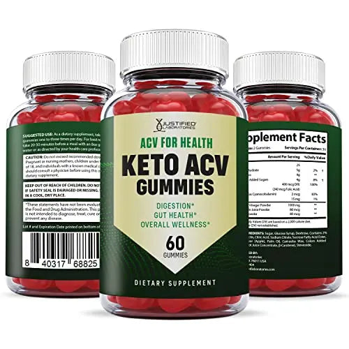 Justified Laboratories ACV for Health Keto ACV Gummies 1000MG with Pomegranate Juice Justified Laboratories Au supplements