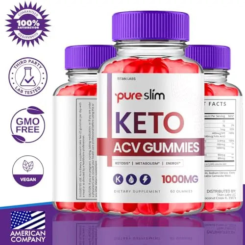 (3 Pack) Pure Slim Keto ACV Gummies, Pure Slim Keto ACV Advanced Weight Loss 1000 MG Titan Labs Au supplements