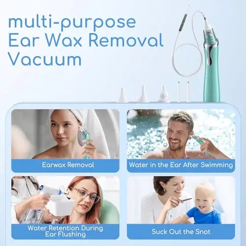 Ear Vacuum Wax Remover, Ear Wax Removal with 8 Pcs Ear Pick, Ear Wax Girug Au supplements