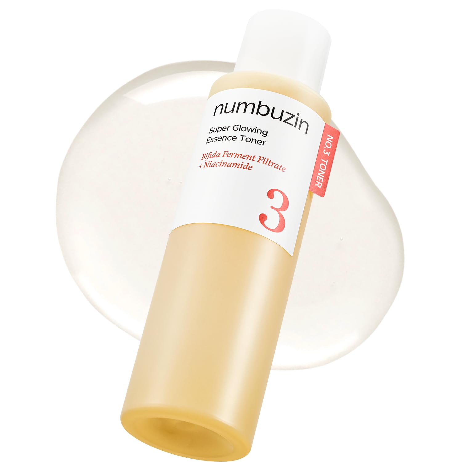numbuzin No.3 Super Glowing Essence Toner, Fermented Toner for Skin Glow & Texture, Bifida, Niacinamide, Hydrating