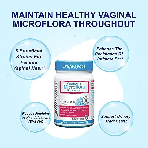 Life-Space Probiotic for Women, Support Healthy Vaginal Microflora & Comfort, BV & VVC Infection Life-Space Au supplements