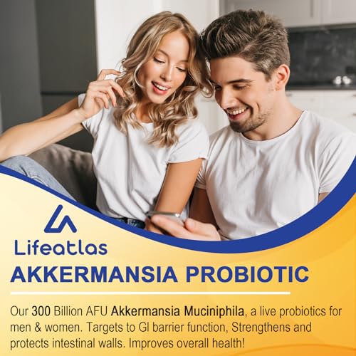 300 Billion AFU Akkermansia Muciniphila - Live Akkermansia Probiotics for Women & Men Lifeatlas Au supplements