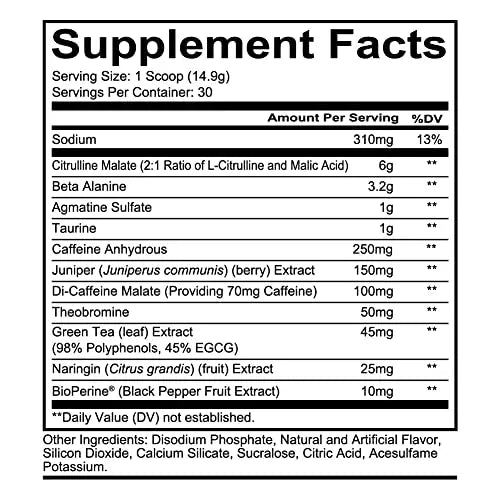 REDCON1 Total War Preworkout - Contains 320mg of Caffeine from Green Tea, Juniper REDCON1 Au supplements