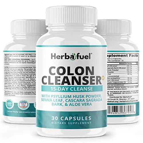 Herbafuel Colon Cleanse - Supports Detox, Gut Health, & Bloating Relief - Contains Herbs Herbafuel Au supplements