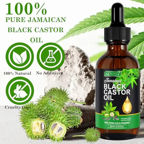 ALIVER Jamaican Black Castor Oil (2 Pack), Jamaican Castor Oil Organic Cold Pressed Unrefined ALIVER Au supplements