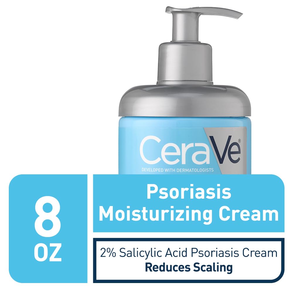 CeraVe Moisturizing Cream for Psoriasis Treatment, With Salicylic Acid for Dry Skin Itch Relief & Urea for Moisturizing