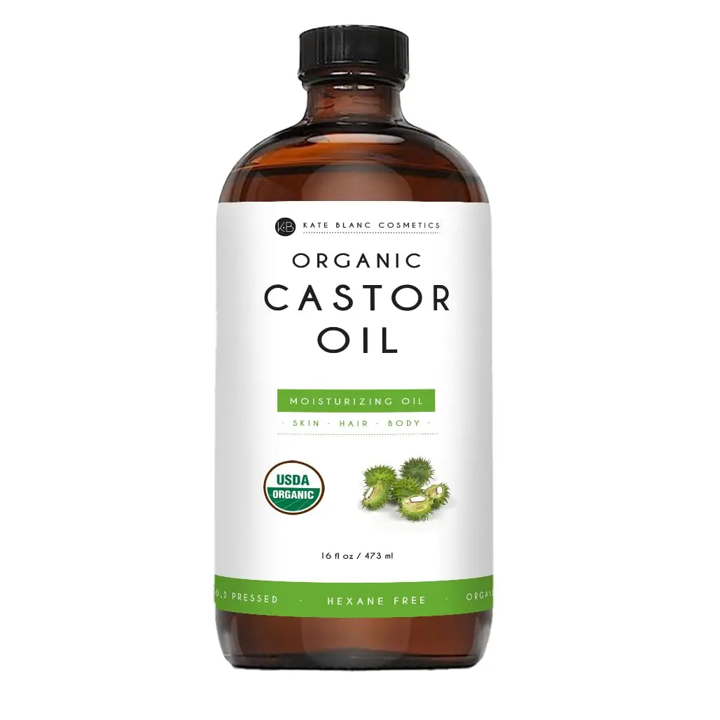 Kate Blanc Cosmetics Castor Oil Organic for Hair Growth & Body (16oz). 100% Pure Cold-Pressed Kate Blanc Cosmetics Au supplements