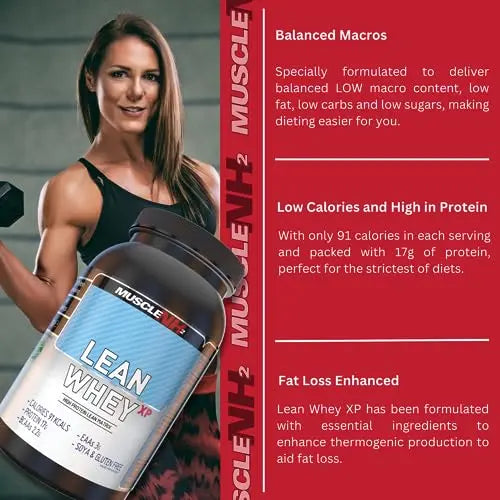 MuscleNh2 Lean Whey XP Diet Whey Protein Powder, Low Fat and Sugar, High Protein MuscleNh2 Au supplements