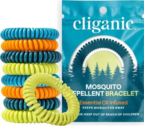 Cliganic 25 Pack Mosquito Repellent Bracelets, DEET-Free Bands, Individ Cliganic Au supplements