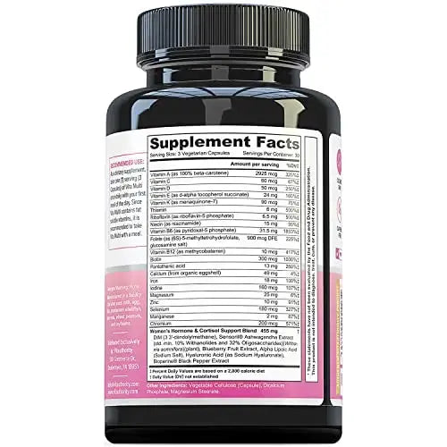Vitauthority Multivitamin for Women Women’s Daily Multi-Vitamin Supplement with DIM, Iodine, Ashwagandha Supports Youthful Complexion Vitauthority Au supplements
