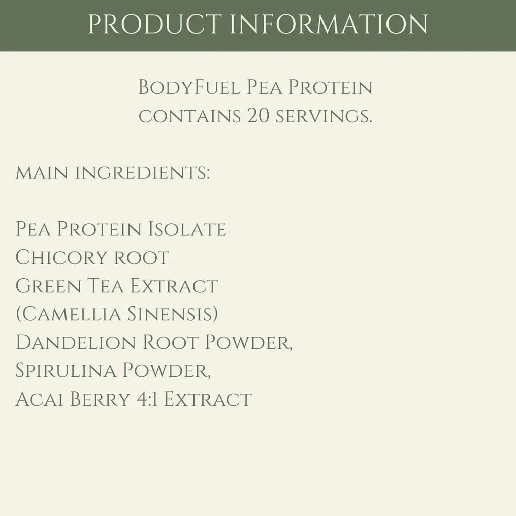 Complementary Supplements - BodyFuel Hypoallergenic Pea Protein Isolate Powder Plus Phytonutrients Complementary Supplements Au supplements