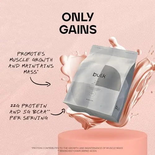 Bulk Pure Whey Protein Powder Shake, Berries and Cream, 2.5 kg, Packaging May Vary Bulk Au supplements