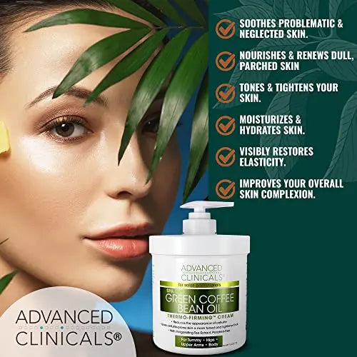 Advanced Clinicals Retinol Body Cream + Green Coffee Bean Oil Slim & Tighten Body Lotion Advanced Clinicals Au supplements
