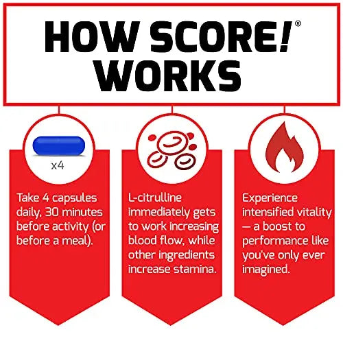FORCE FACTOR Score!, 2-Pack, Nitric Oxide Supplement for Men, Nitric Oxide Booster Force Factor Au supplements