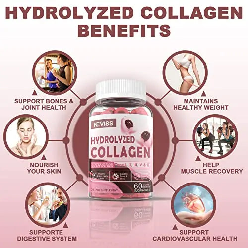 Sugar Free Hydrolyzed Collagen Gummies 800mg Kroo Au supplements