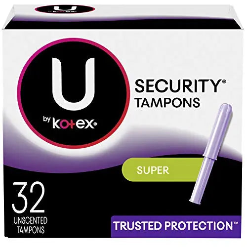 U by Kotex Security Tampons, Super Absorbency, Unscented, 32 Count U by Kotex Au supplements