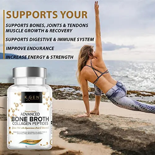 Pure Bone Broth Collagen Supplement Capsules Grass Fed Advanced Blend of Multi Collagen K GEN rejuvenation nutrition Au supplements