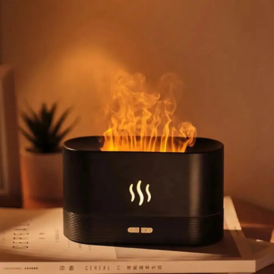 Flame Aroma Diffuser Humidifier 180ml, Oil Essential 2 Modes Brightness Aroma Humidifier Generic Au supplements