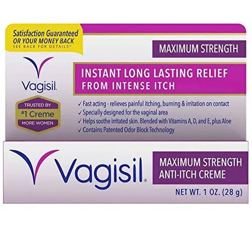 Vagisil Medicated Anti-Itch Creme Maximum Strength - 1oz, Pack of 5 Vagisil Au supplements