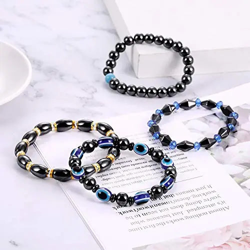 Hicarer 10 Pieces Magnetic Hematite Bracelets for Men Women Magnetic Bracelet Rock Hicarer Au supplements