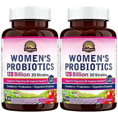 VITALITOWN Women's Probiotics 120 Billion CFUs 1 Daily, 30 Strains, with Prebiotics VITALITOWN Au supplements