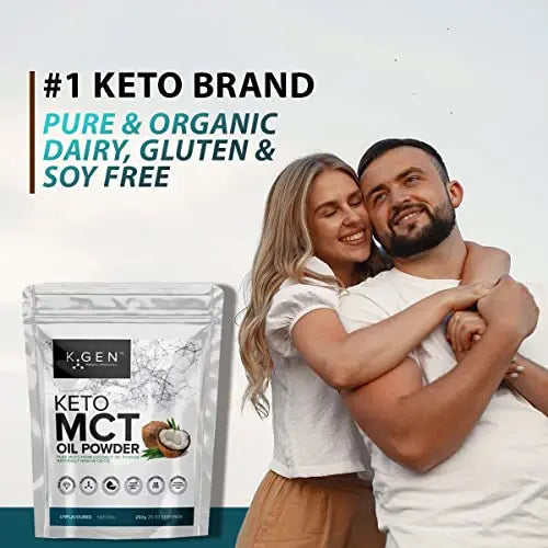 Keto MCT Oil Powder Pure Coconut MCT Keto Coffee Creamer | Premium Quality C8 Easily Absorbed & Digested - Ideal for Paleo & Vegan Diets K GEN ketogenic enhancement Au supplements