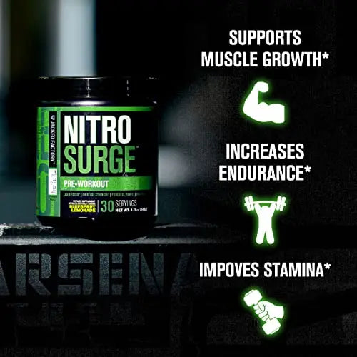 Nitrosurge Pre-Workout & Creatine Monohydrate - Pre Workout Powder With Creatine Jacked Factory Au supplements