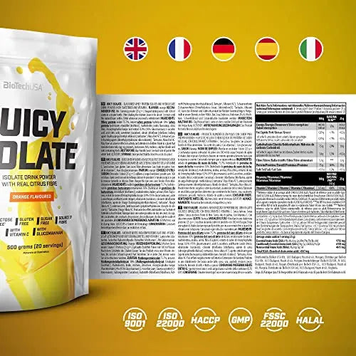 BioTechUSA Juicy Isolate | Gluten-Free, Lactose-Free, Sugar-Free | Refreshing Protein Soft Drink BioTechUSA Au supplements