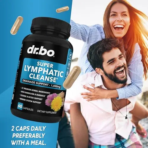 Lymphatic Support Herbal Supplement with Echinacea & Ginger - For Lymph Drainage & Detox DR. BO Au supplements