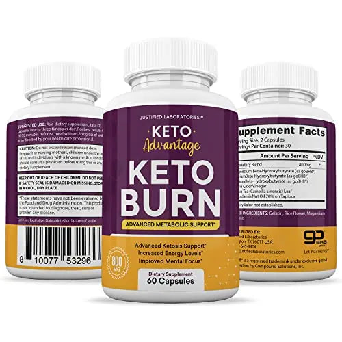 (2 Pack) Keto Advantage Keto Burn Pills Includes Apple Cider Vinegar goBHB Exogenous Justified Laboratories Au supplements