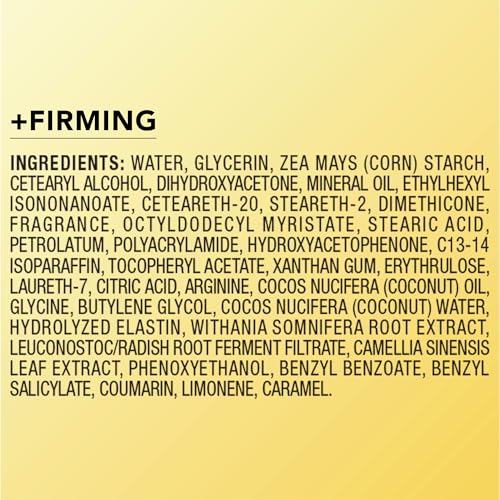 Jergens Natural Glow +Firming Self Tanner Body Lotion, Fair to Medium Skin Tone, Sunless Tanning Moisturizer