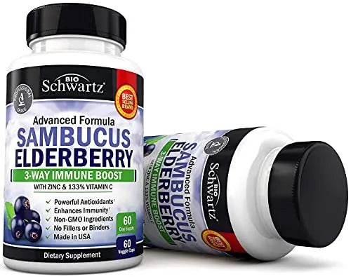 Elderberry with Zinc and Vitamin C for Adults - Immune Support Vitamins BioSchwartz Au supplements