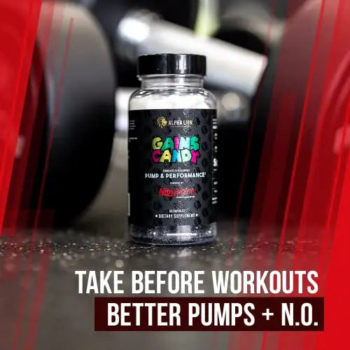 ALPHA LION Gains Candy, Supplement Pills for Muscle Pump & Blood Flow, Nitric Oxide ALPHA LION Au supplements