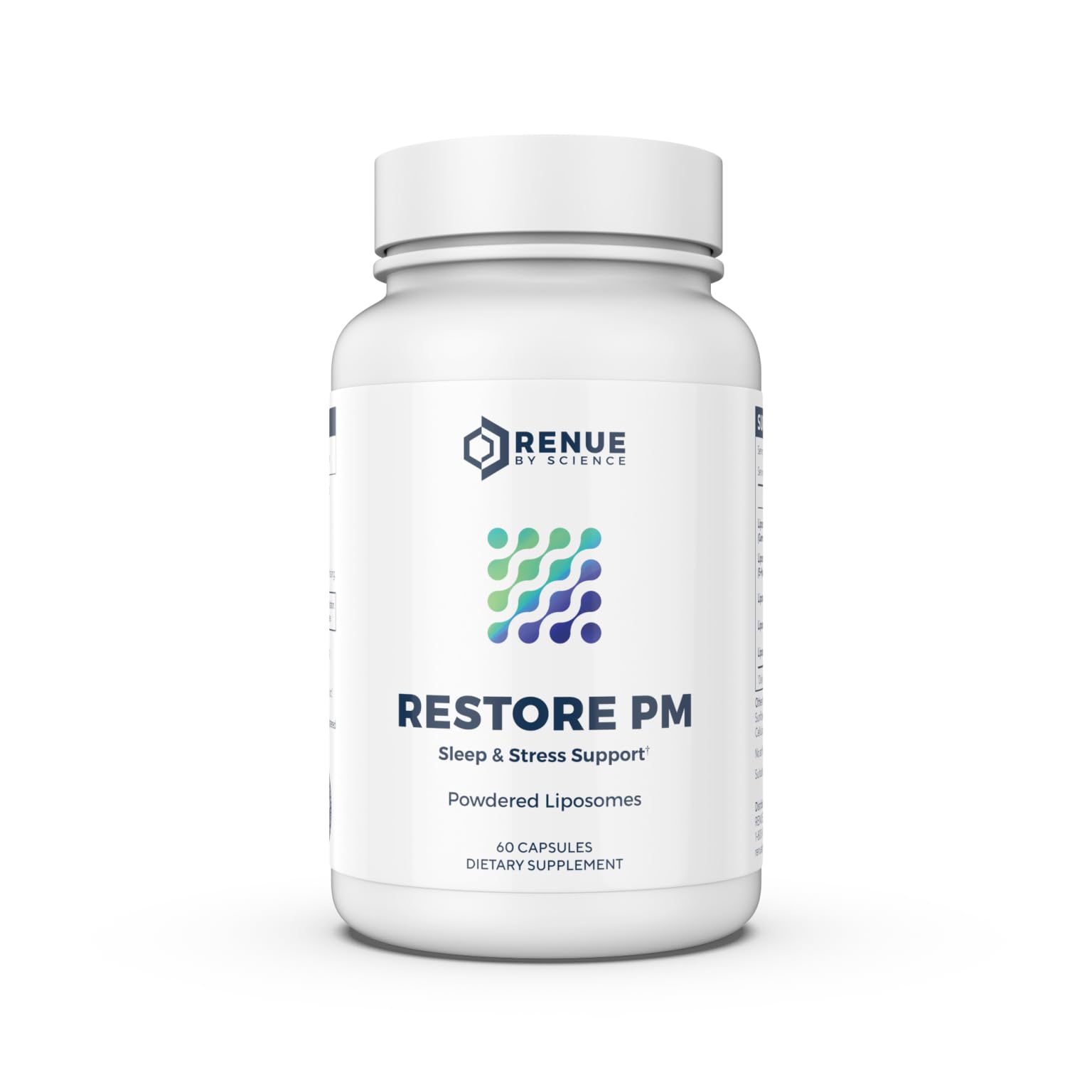 Renue By Science Restore PM | Liposomal Melatonin GABA Supplements | 60 Capsules with Melatonin (3.5mg) 5HTP (100mg) Glutathione (65mg) Apigenin (75mg) GABA (150mg) - Non-GMO | Made in The USA Renue By Science Au supplements