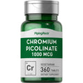 Chromium Picolinate 1000 mcg | 360 Tablets | Chromium Supplement | Vegetarian, Non-GMO Piping Rock Au supplements