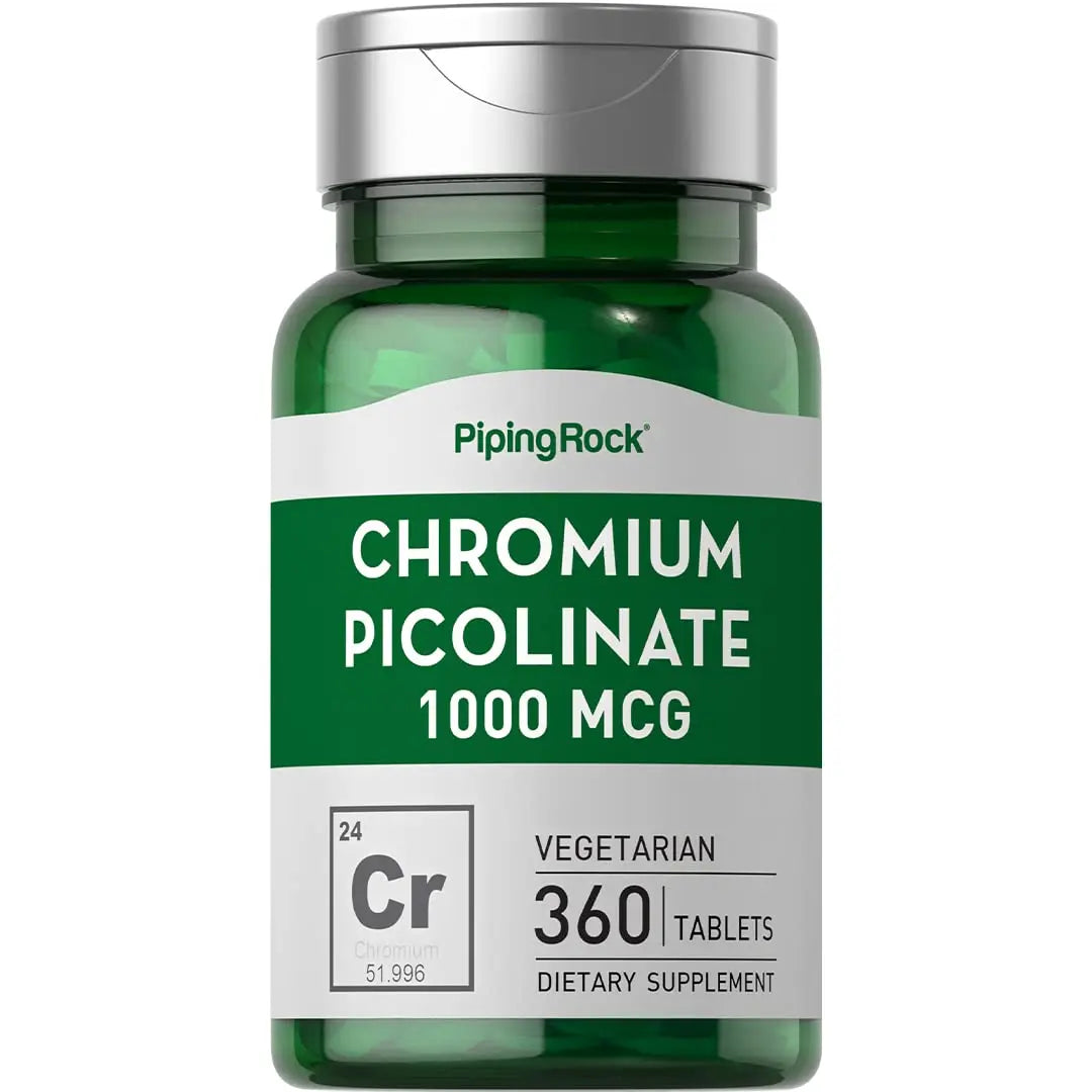 Chromium Picolinate 1000 mcg | 360 Tablets | Chromium Supplement | Vegetarian, Non-GMO Piping Rock Au supplements