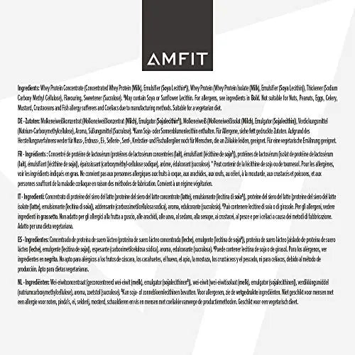 Amazon Brand - Amfit Nutrition Whey Protein Powder, White Chocolate Flavour, 33 Servings, 1 kg Amfit Nutrition Au supplements