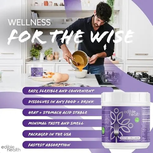 Premium Collagen Powder. Types 1 and 3, Protein Peptides, 18 Amino Acids. 400g. Edible Health Au supplements