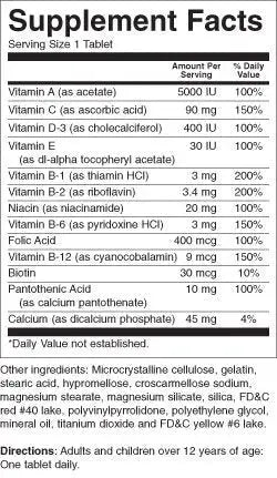 Therems Multiple Vitamin 130 Tabs RUGBY LABORATORIES Au supplements