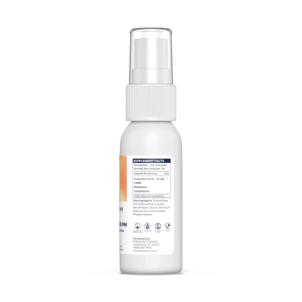 Renue By Science Restore PM | Liposomal Melatonin GABA Supplement Spray | 30ml Spray with Melatonin Glutathione & GABA 10mg - Sleep Aid Melatonin | Non-GMO | Made in The USA & Third Party Tested Renue By Science Au supplements