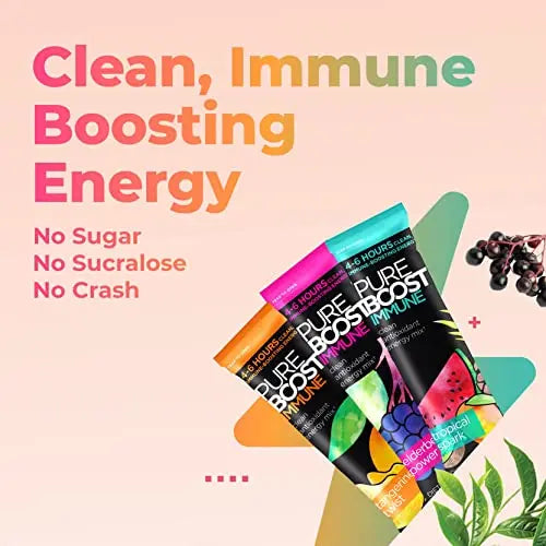 Pureboost Immune Clean Energy Drink Mix: Immunity Supplement with Elderberry Pureboost Au supplements
