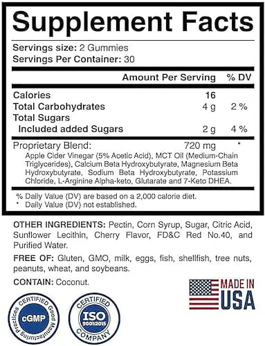 60 Counts Keto ACV Gummies Advanced Formula - Diet Gummies for Women & Men Sukol Au supplements